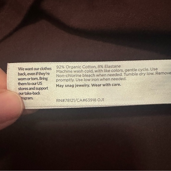 Traceable Organic Cotton Jersey Funnel Neck Box-Top Boxy Fit, Short Length SZ L - Picture 9 of 12